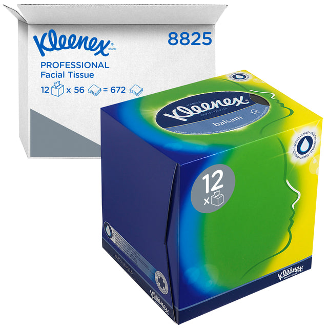 Kleenex - Facial tissues kleenex kubus 3laags 56 vel wit