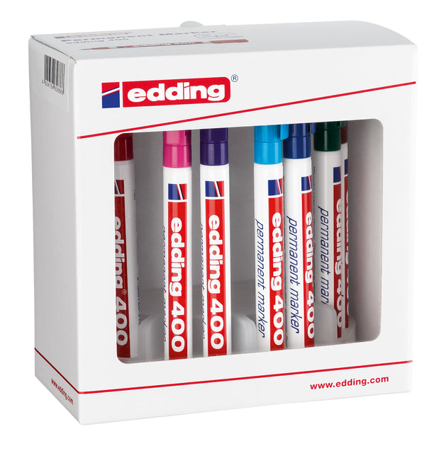 Feutres edding 400 ronds 1mm assortis | 7 pièces