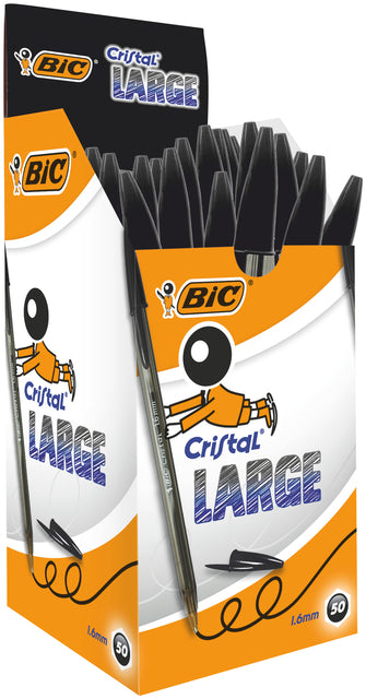Bic - Balpen bic cristal l zwart | 50 stuks