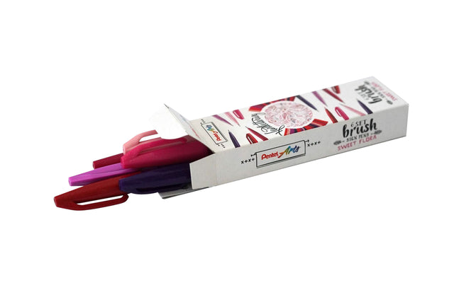 Brushpen Pentel Sign SES15C pochette Sweet Flora 6 couleurs