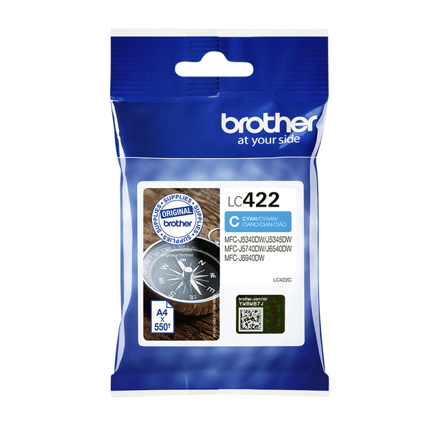 Brother - Inktcartridge brother lc-422c blauw
