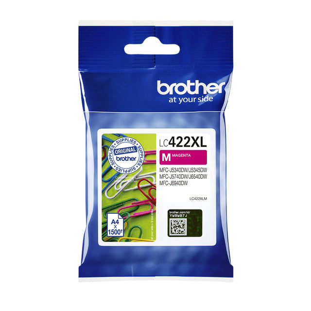 Brother - Inktcartridge brother lc-422xlm rood