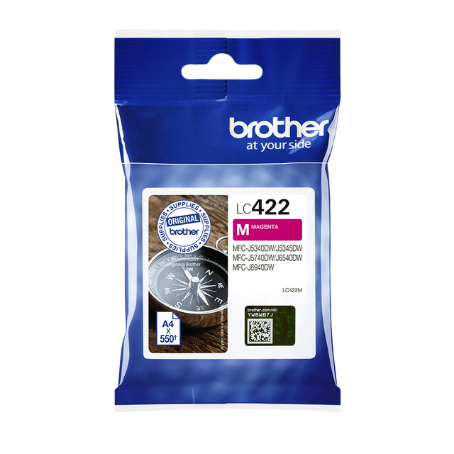 Brother - Inktcartridge brother lc-422m rood