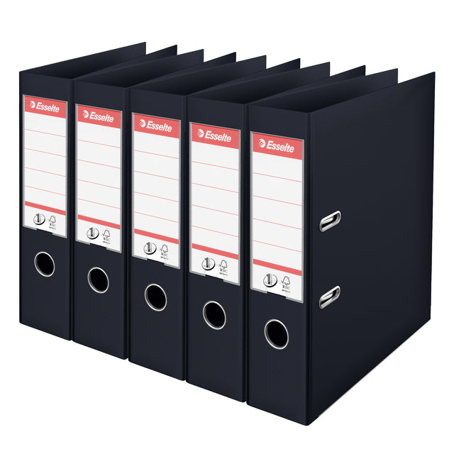 Esselte No 1 Power lime PP 75 mm noir | 4 pièces