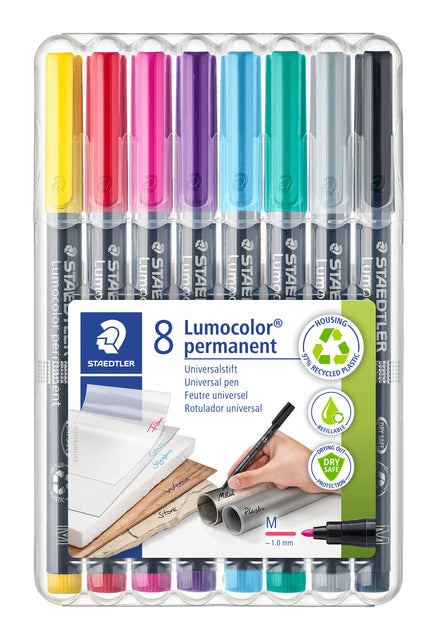 Feutre Staedtler Lumocolor 317 permanent M set de 8 couleurs