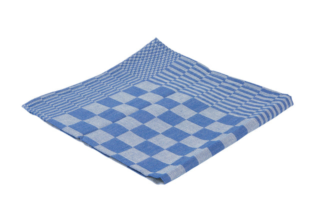 Cleaninq - Theedoek blok marine ca 65x65cm blauw