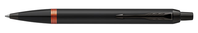 Stylo bille Parker IM noir orange bague vibrante medium