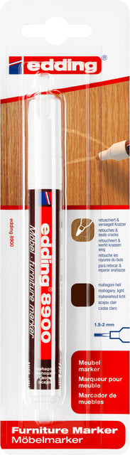 Stylo feutre edding 8900 marqueur pour meubles bois d'acajou | 5 pièces