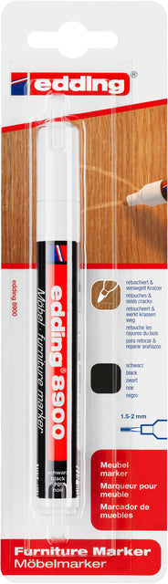 Edding - Viltstift edding 8900 meubel rond 1.5-2mm zwart