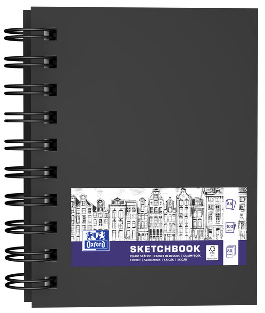Carnet de croquis Oxford A6 80 feuilles 100gr spirale