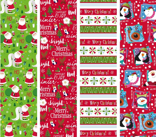 IG design - Inpakpapier design group kerst 300x100cm assorti