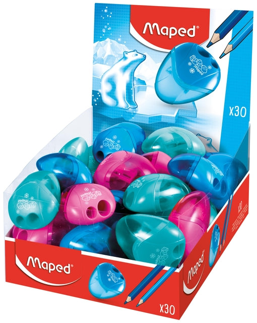 Taille-crayon Maped Igloo présentoir 2 trous de 30 pièces assorties
