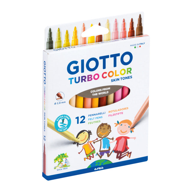 Giotto - Viltstift giotto turbo color skin tones 12st | 10 stuks