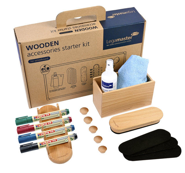 Kit de démarrage d'accessoires pour tableau blanc Legamaster WOODEN