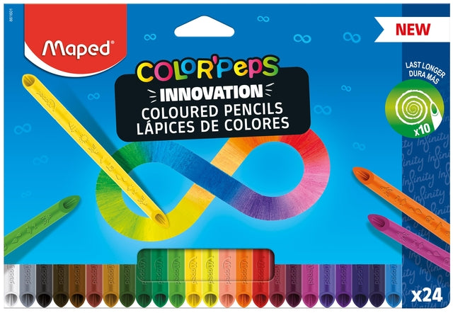 Crayon de couleur Maped Color'Peps Infinity boite de 24 couleurs