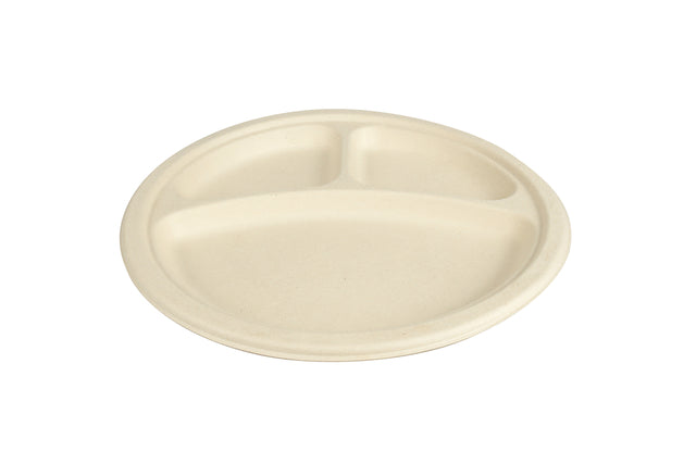 IEZZY horeca en cate - Bord iezzy 260mm 3v suikerriet pfas-vrij naturel