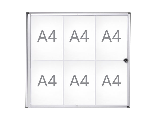 MAUL - Binnenvitrine wand maulextraslim 6xa4 slot