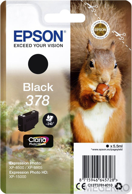 Cartouche d'encre Epson 378 T3781 noire