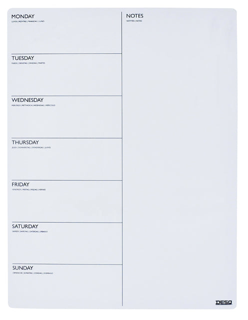 Desq - Magnetische planner week desq 40x30cm magnetisch