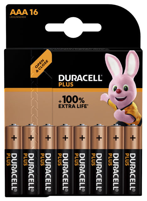 Batterie Duracell Plus 16xAAA | 10 morceaux