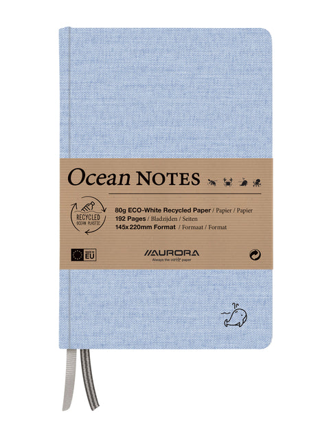 Aurora - Notitieboek aurora ocean a5 192blz lijn 80gr blauw