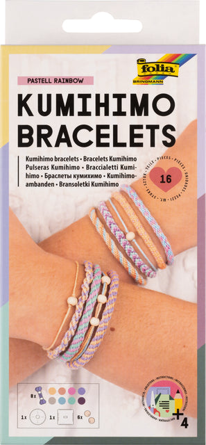 Folia Paper - Armbandenset folia kumihimo incl 2 discs 16-delig | 4 stuks