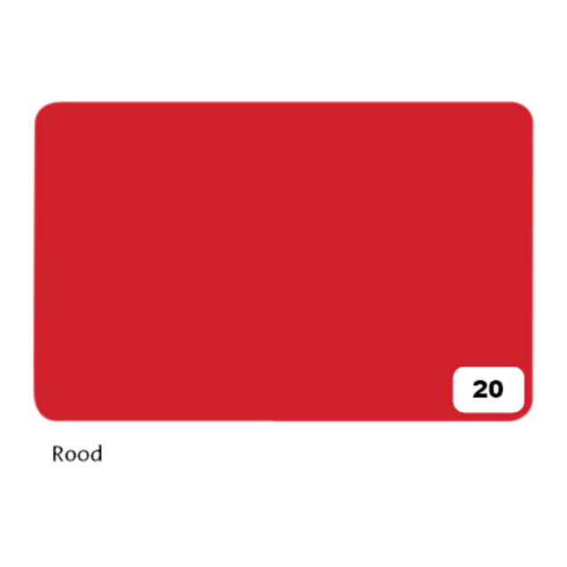 Folia Paper - Fotokarton folia 2z 50x70cm 300gr nr20 rood | 10 stuks