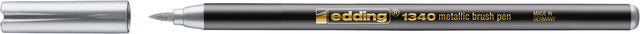 Edding - Brushpen edding 1340 metallic zilver | 10 stuks