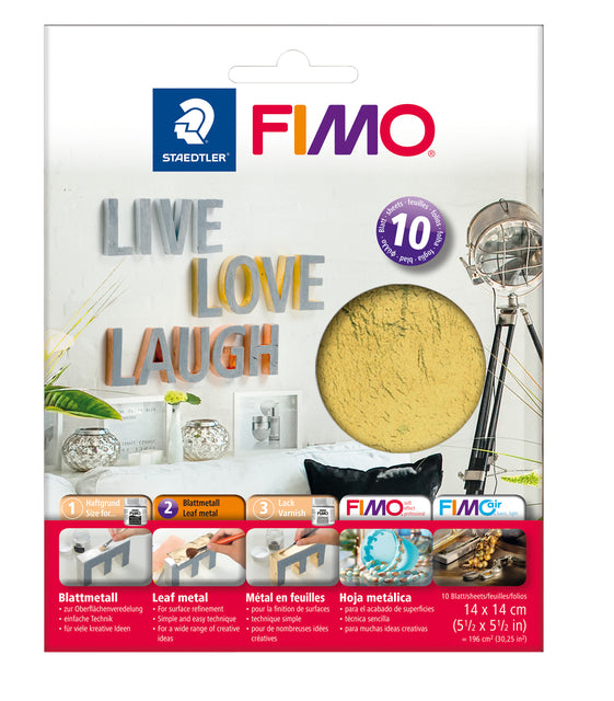 Fimo Staedtler - Bladmetaal fimo goud 10 vel | 5 stuks
