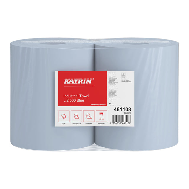 Katrin - Poetspapier katrin industrial groot blauw