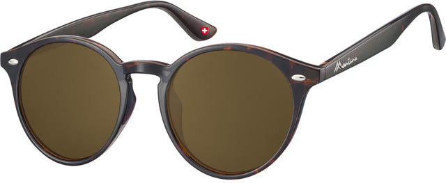 Montana - Zonnebril montana met bruin rond glas turtle