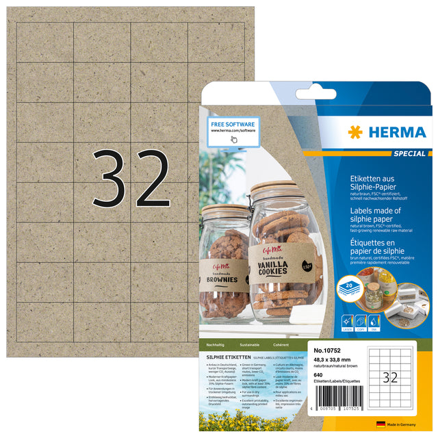 HERMA - Etiket herma 10752 48.3x33.8mm silphie br 640st