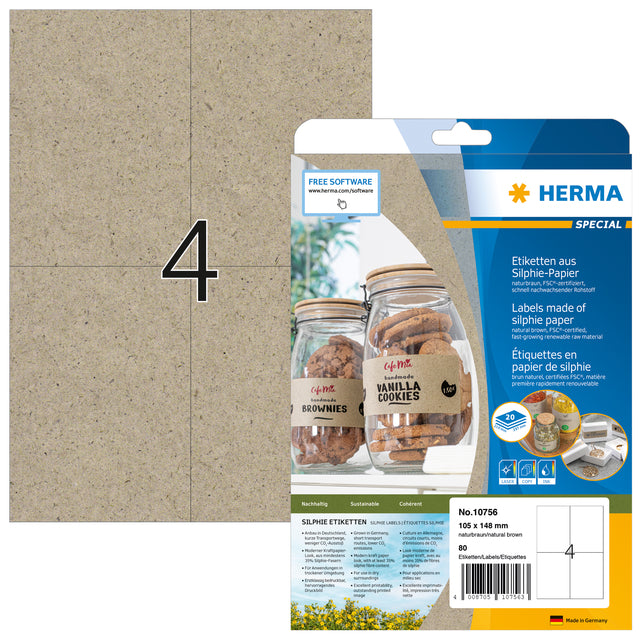 HERMA - Etiket herma 10756 105x148 mm silphie br 80st