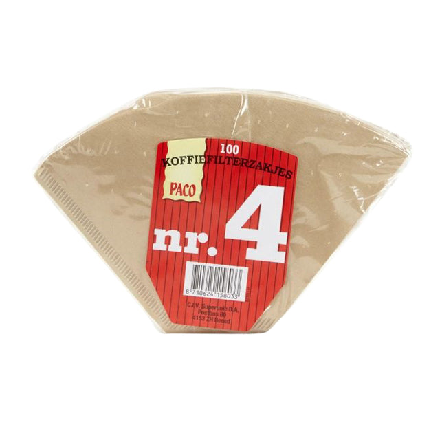 Filtre à café Paco marron numéro 4 100 pcs