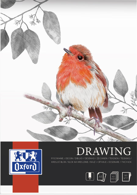 Bloc dessin oxford dessin a3 40 feuilles 160gr | 5 pièces
