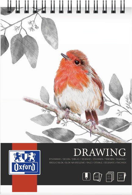 Bloc dessin Oxford Drawing A3 spirale 30 feuilles 160gr