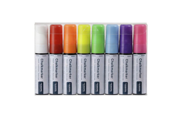 Marqueur craie Europel 15mm pochette assortie 8 pièces