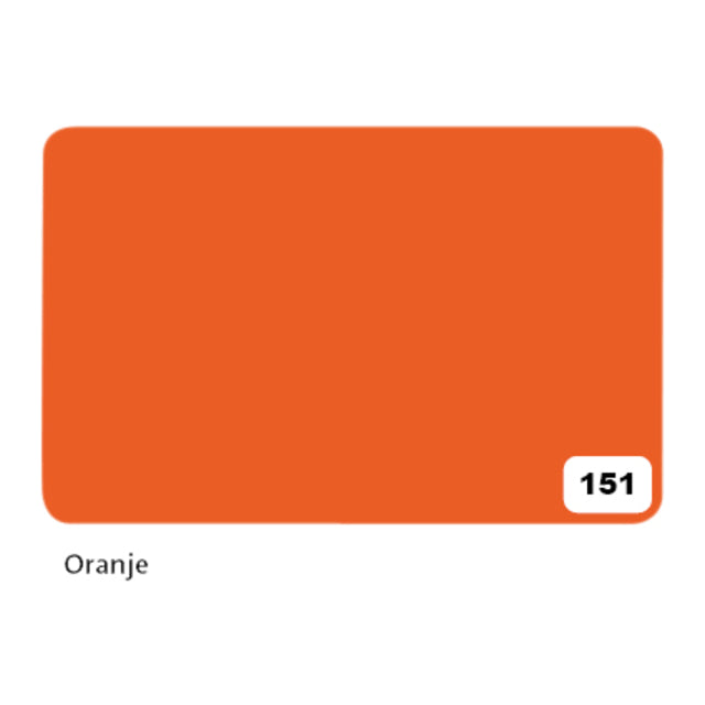 Folia Paper - Etalagekarton folia 1z 48x68cm 380gr nr151 oranje | 10 stuks
