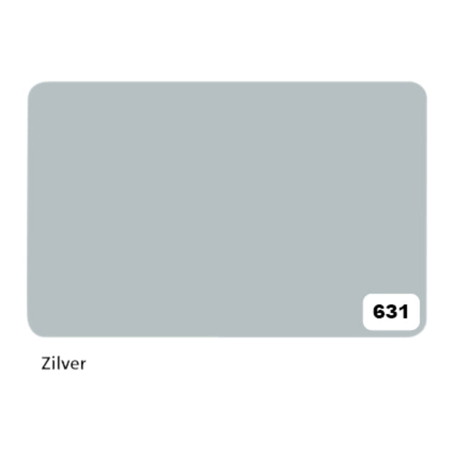 Folia Paper - Etalagekarton folia 1z 48x68cm 380gr nr631 zilver | 10 stuks
