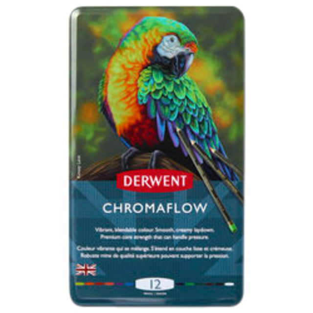 Derwent - Chromaflow kleurpotlodenset derwent (12 stuks) | 6 stuks