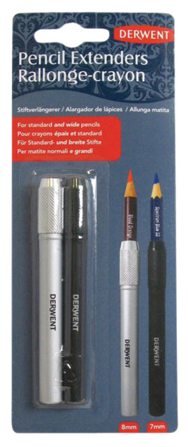 Derwent - Potloodverlenger derwent 7mm + 8mm (2 stuks) | 8 stuks