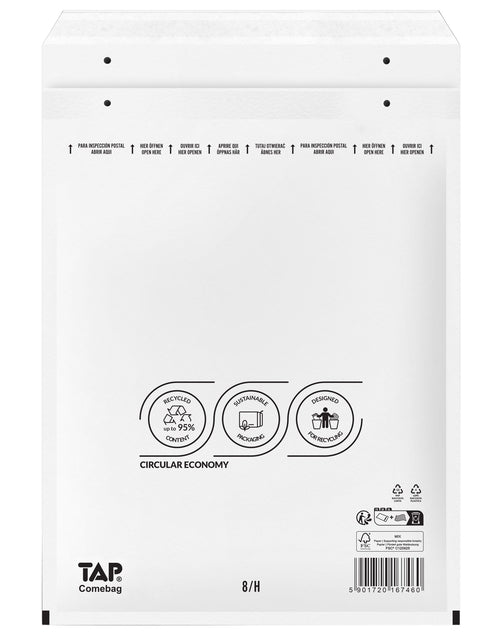 Jiffy - Envelop comebag luchtkussen 290x370mm 100st