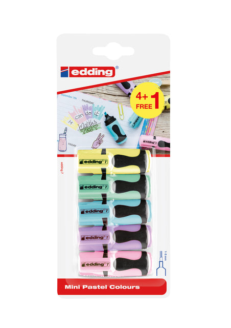 Edding - Markeerstift edding 7 mini 1-3mm pastel assorti