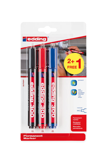 Feutre edding 300 rond 1.5-3mm 2+1 cul libre