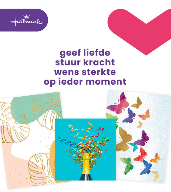 Hallmark - Wenskaart hallmark navulset blanco 8 stuks
