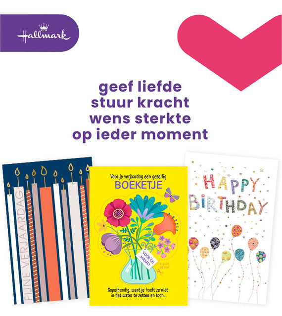 Hallmark - Wenskaart hallmark navulset verjaardag 12 stuks