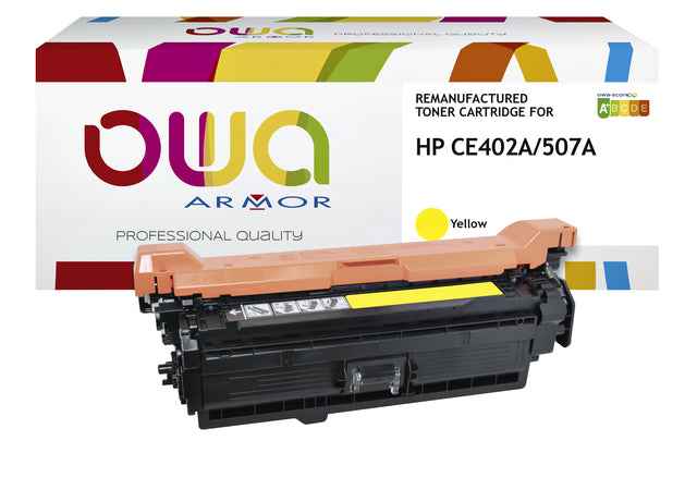 OWA - Tonercartridge owa hp ce402a geel
