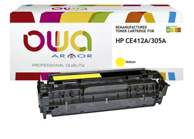 OWA - Tonercartridge owa hp ce412a geel