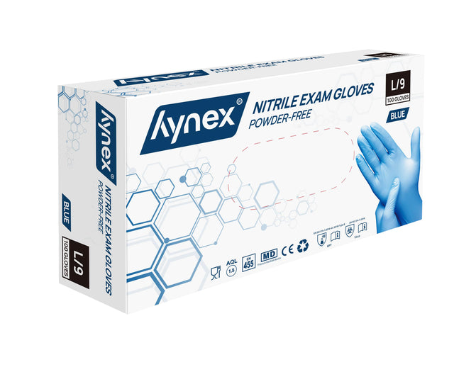 Hynex - Handschoen hynex l nitril 100st blauw