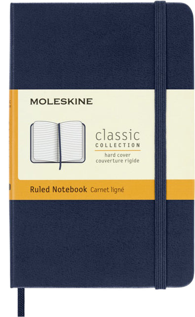 Moleskine - Notitieboek moleskine pocket 90x140 ln hc sapp bl